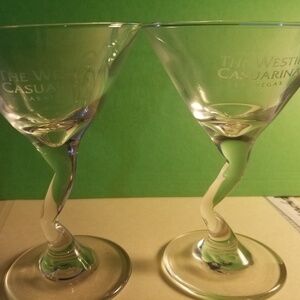 Set of Two Martini Glasses - Westin Las Vegas